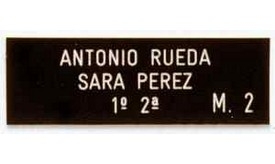 Placas buzón personalizadas y grabadas