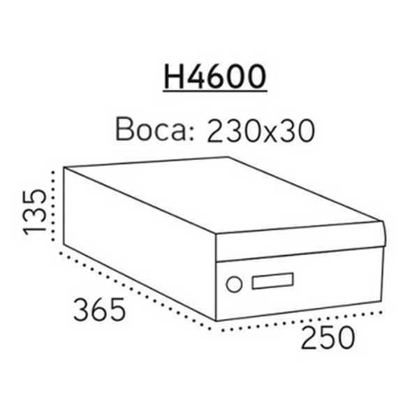 Buzón Arregui Milenio H4600 negro