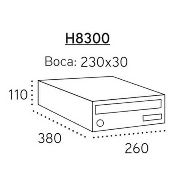 Buzón Arregui Habitat H8300 puerta color a elegir