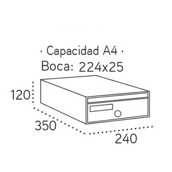 Buzón Arregui Mira Flat HF8900 puerta color a elegir