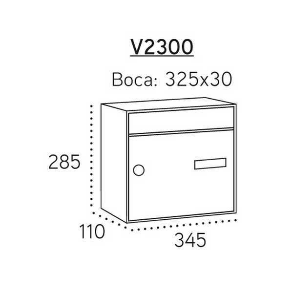 Buzón Arregui Infinity V2300 plata