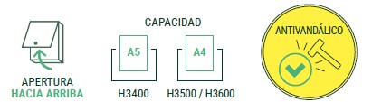 Características buzones Future horizontal